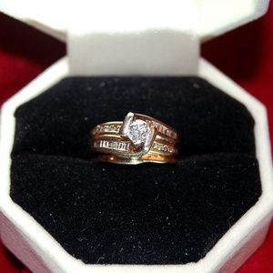 Zales Tension-Set 14k Gold Engagement Wedding Ring